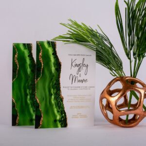 Green Marble Invitation card