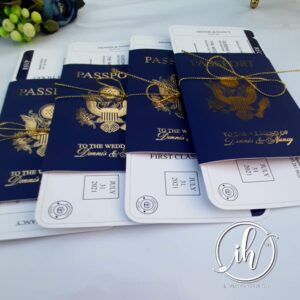 Passport Theme Invitation Card