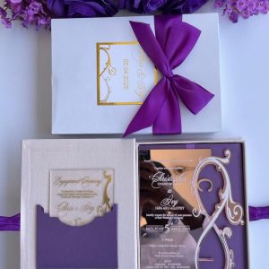 Boxed Custom Shape Acrylic Invitation