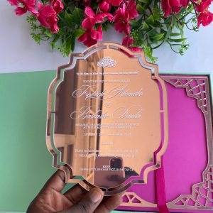 Boxed Custom Shape Acrylic Invitation