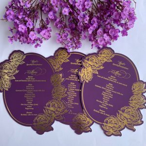 Custom Shape Menu Card