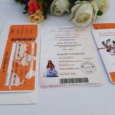 Passport theme invitation