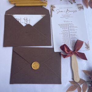 Flat Invitation Card with program fan
