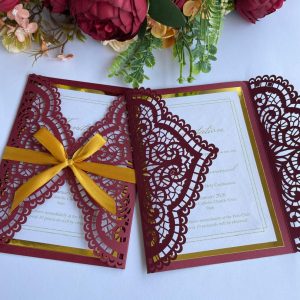 Laser cut invitation card