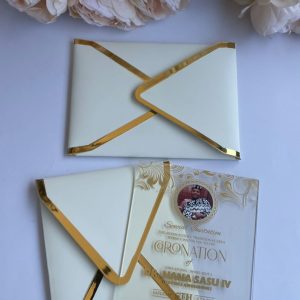 Foil Printed Clear Acrylic Invitation Card